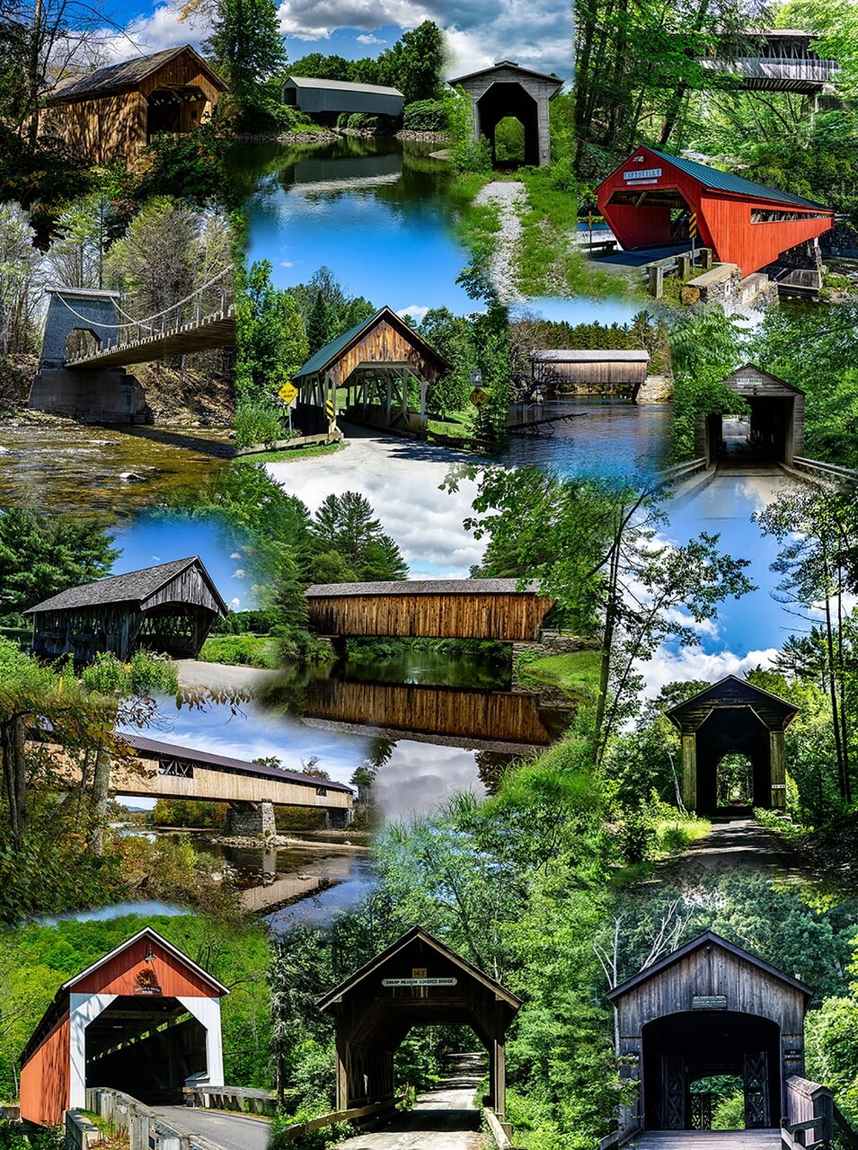 Sunsout Covered Bridges of New England 1000 pc Jigsaw Puzzle 64001